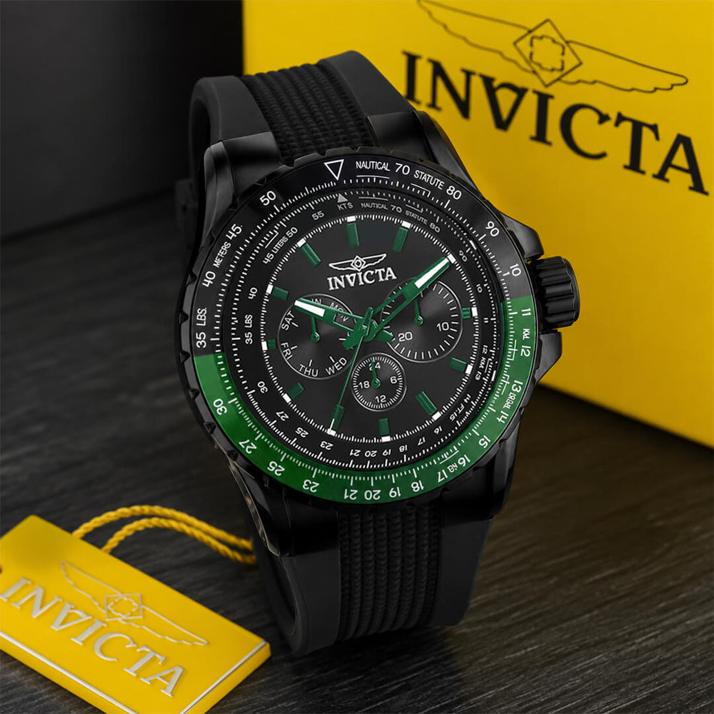 Reloj Invicta Aviator 39297 Hombre Deportivo Negro