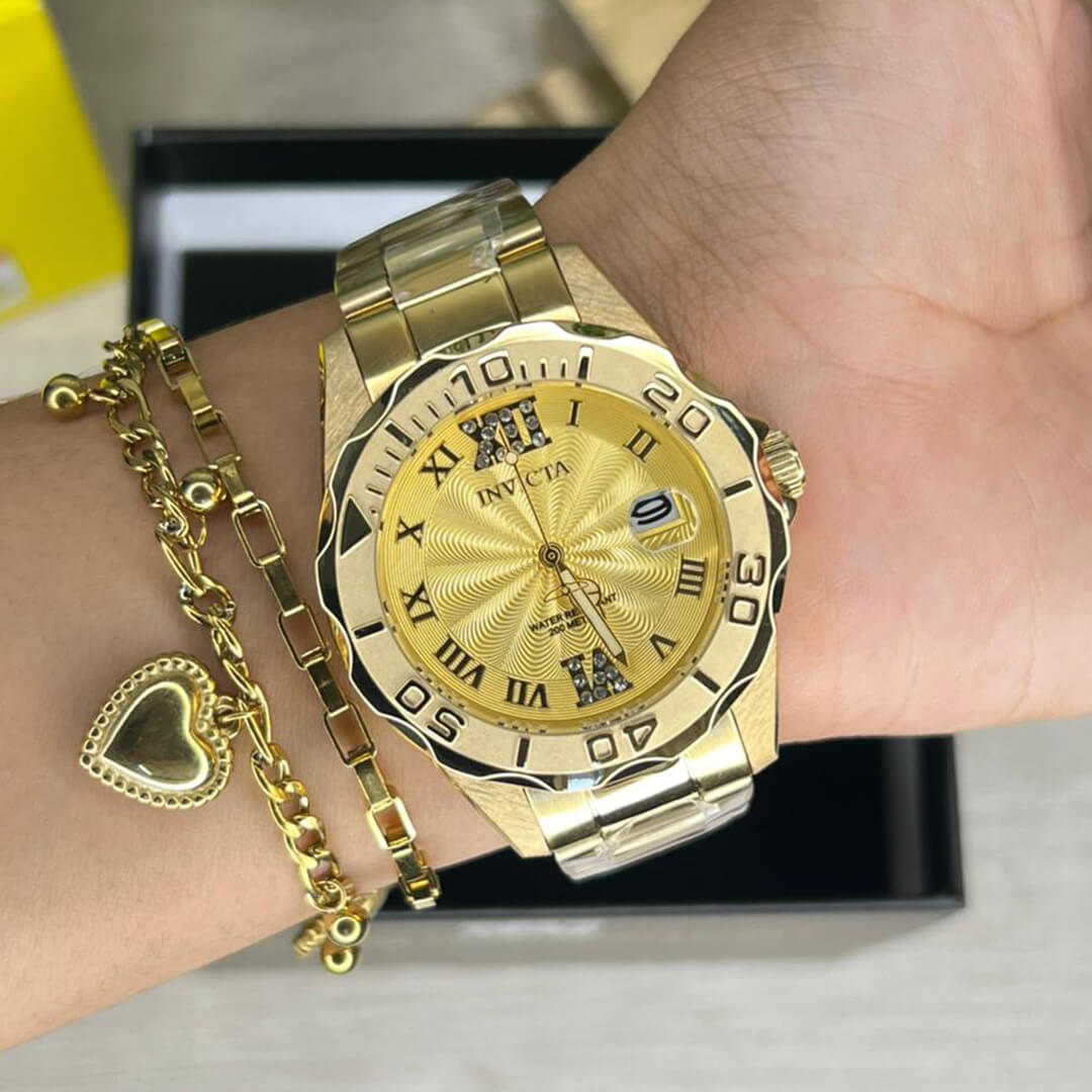 Reloj Invicta Pro Diver 42739 Mujer Acero Dorado