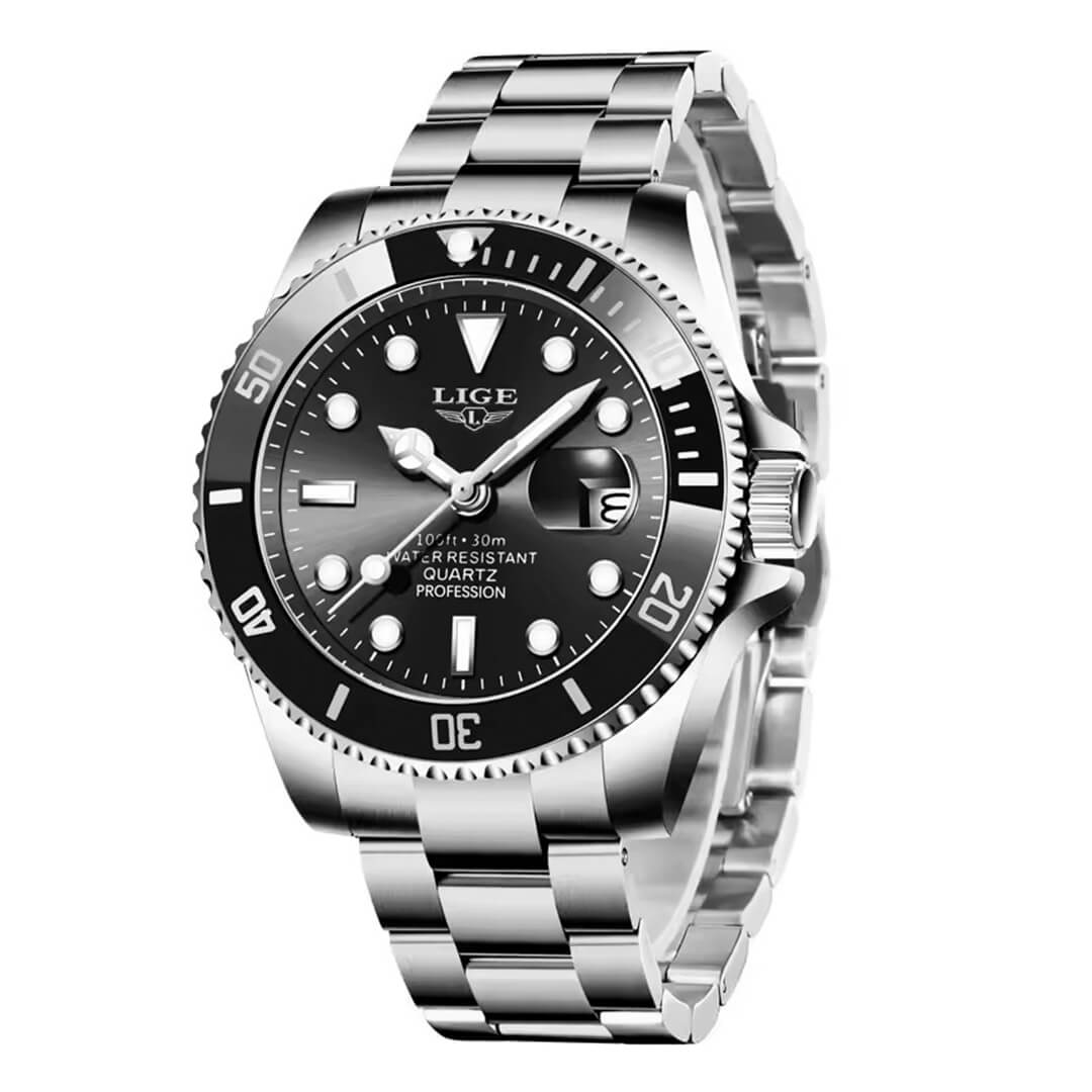 Reloj Lige Hombre Acero Negro | LIG-2