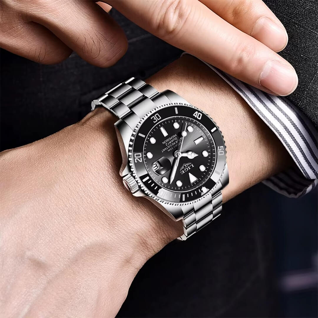 Reloj Lige Hombre Acero Negro | LIG-2