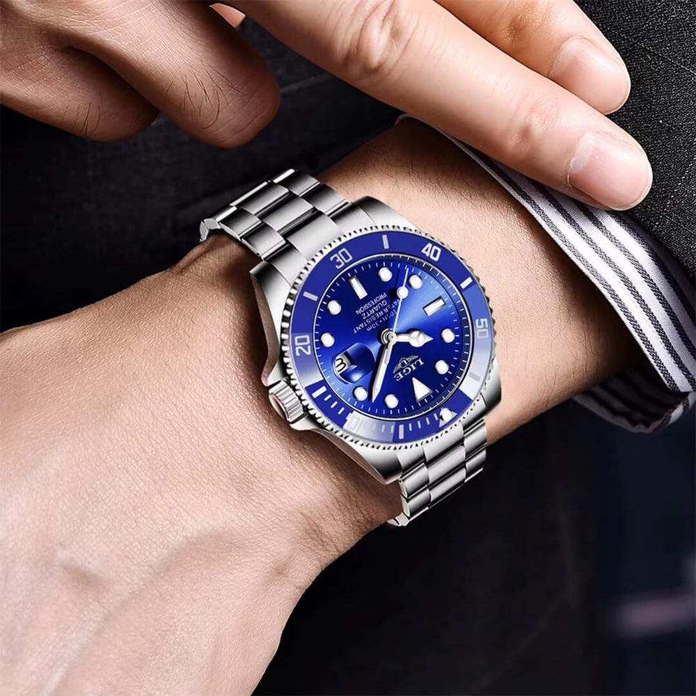 Reloj Lige LIG-3 Hombre Acero Plateado