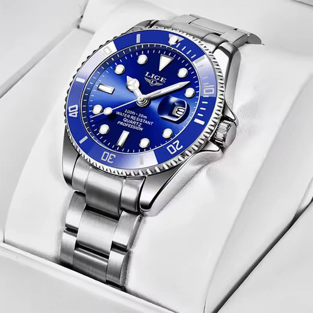 Reloj Lige LIG-3 Hombre Acero Plateado