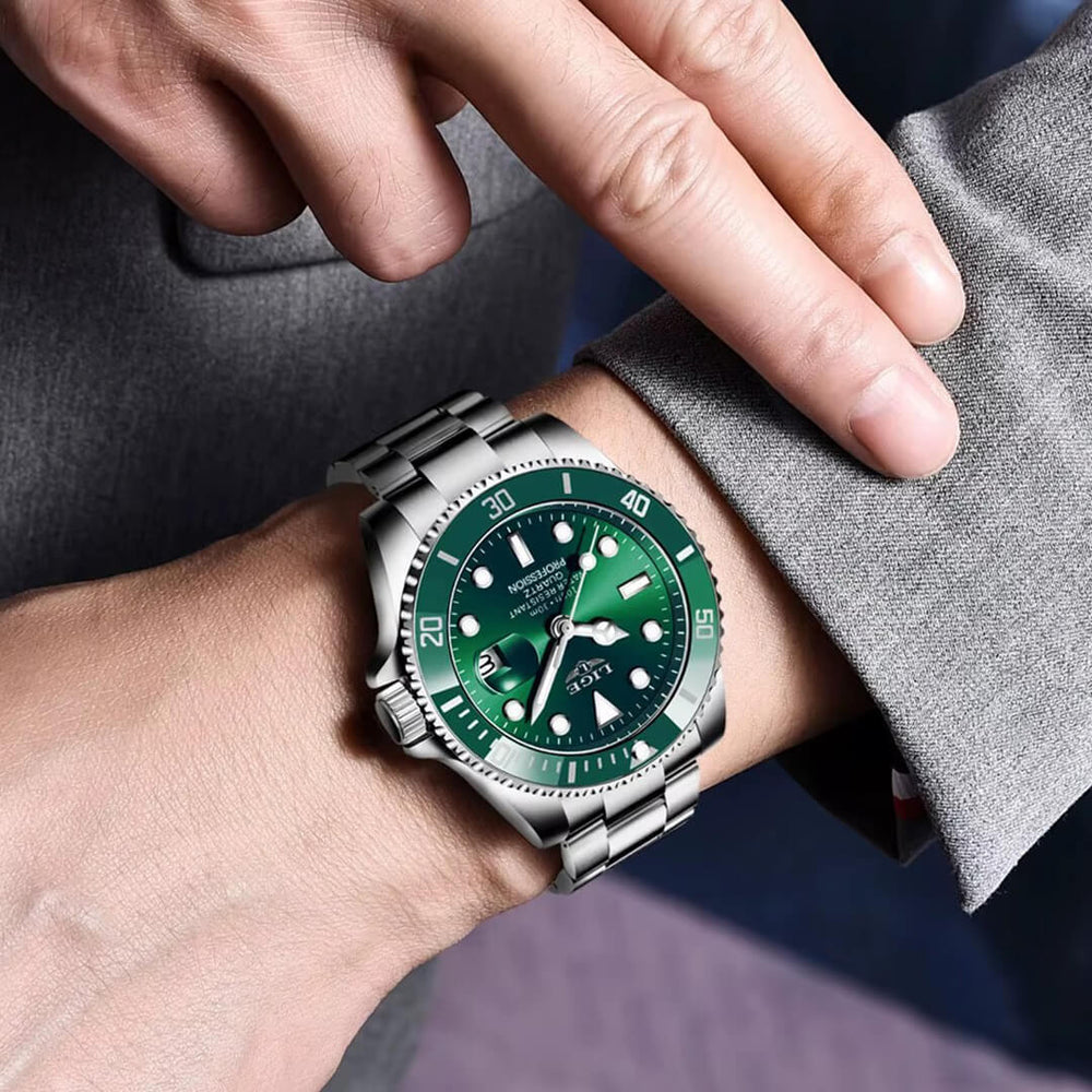 Reloj Lige LIG-4 Hombre Acero Plateado
