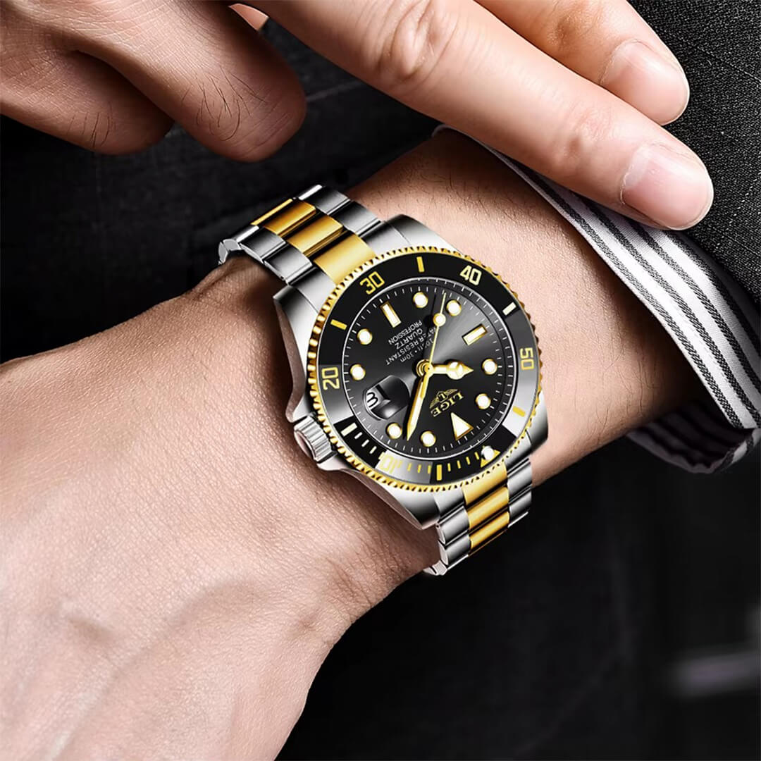 Reloj Lige Hombre Acero Negro | LIG-5