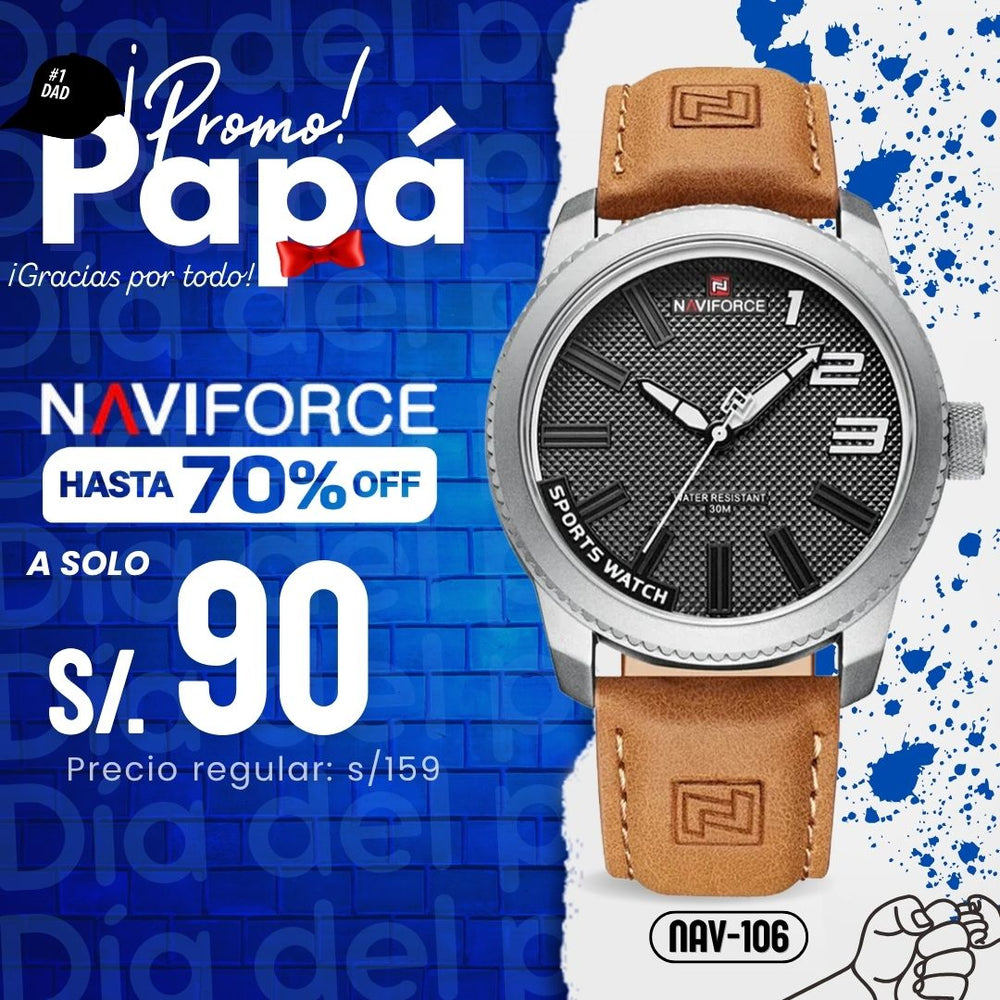 Reloj Naviforce NAV-106 Hombre Clásico Marrón