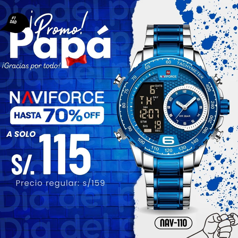 Reloj Naviforce NAV-110 Hombre Acero Azul