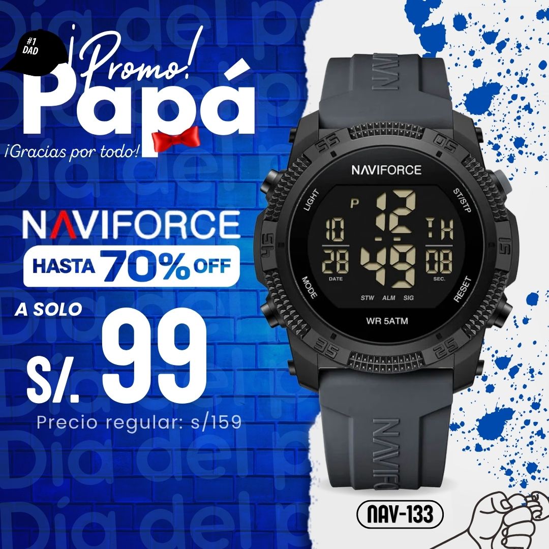 Reloj Naviforce NAV-133 Hombre Deportivo Gris