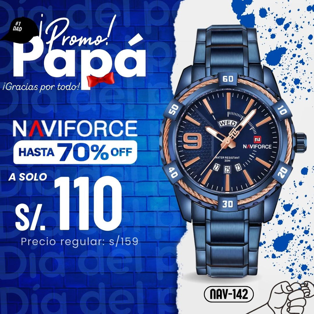 Reloj Naviforce NAV-142 Hombre Acero Azul