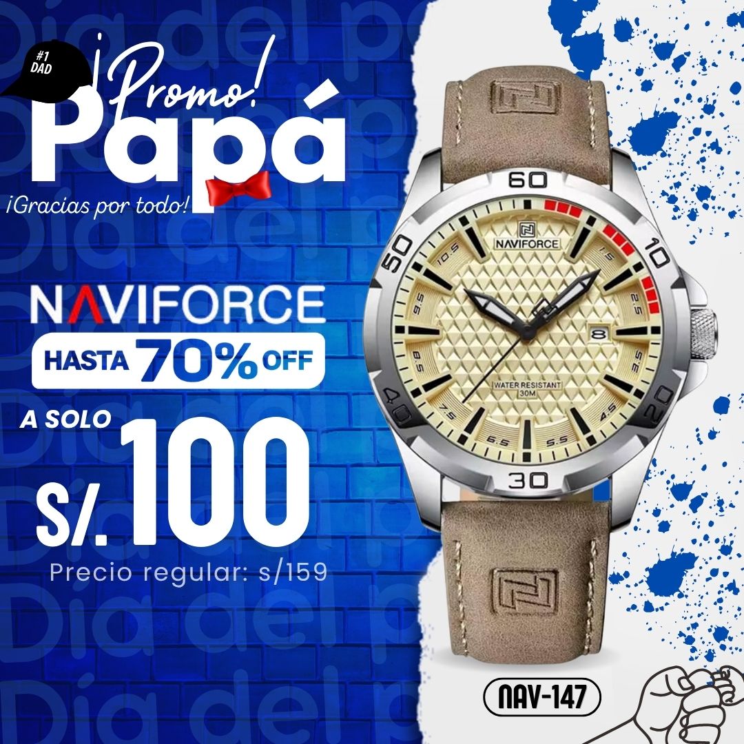 Reloj Naviforce NAV-147 Hombre Cuero Camel