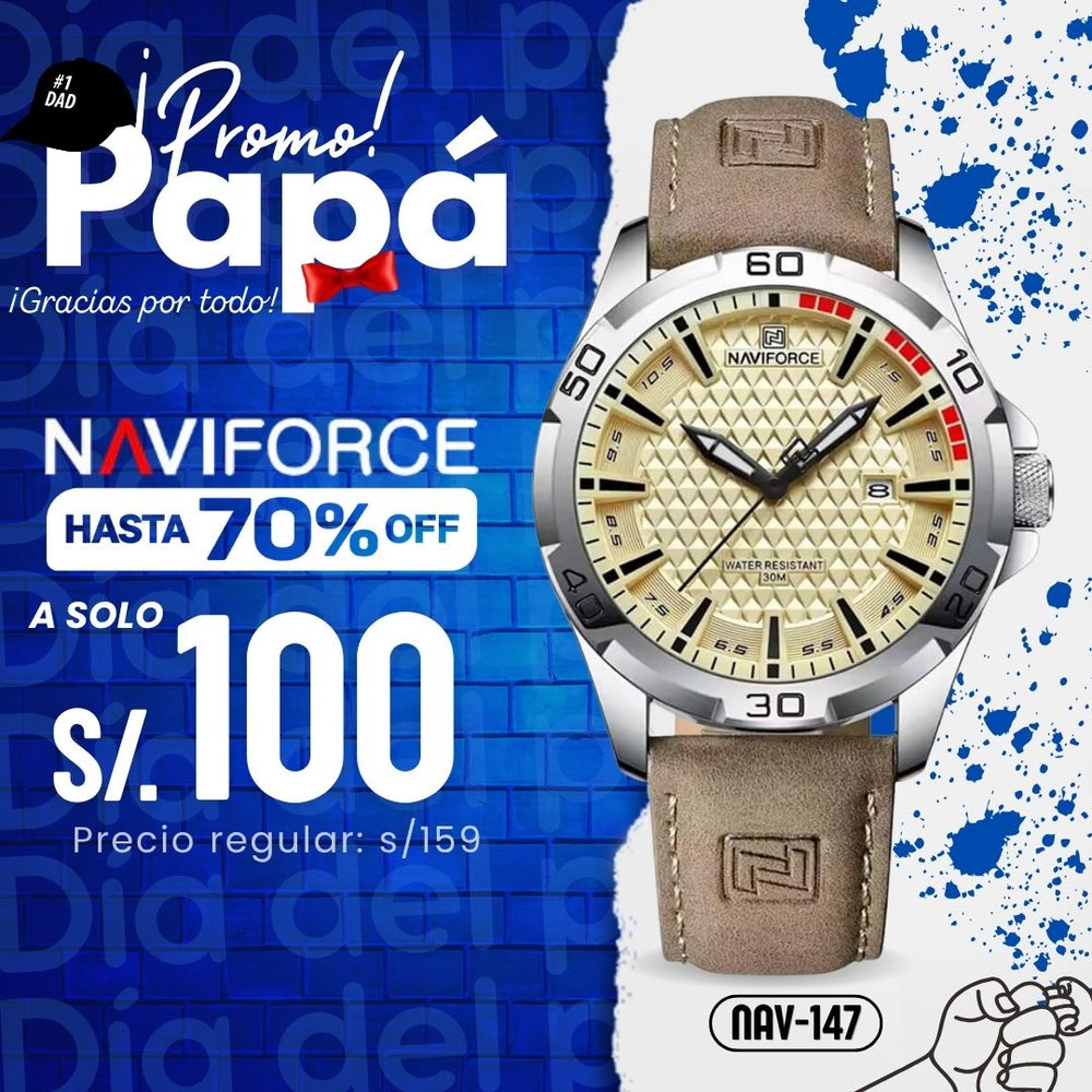 Reloj Naviforce NAV-147 Hombre Cuero Camel