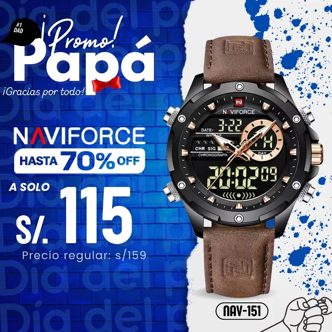 Reloj Naviforce NAV-151 Hombre Cuero Marrón