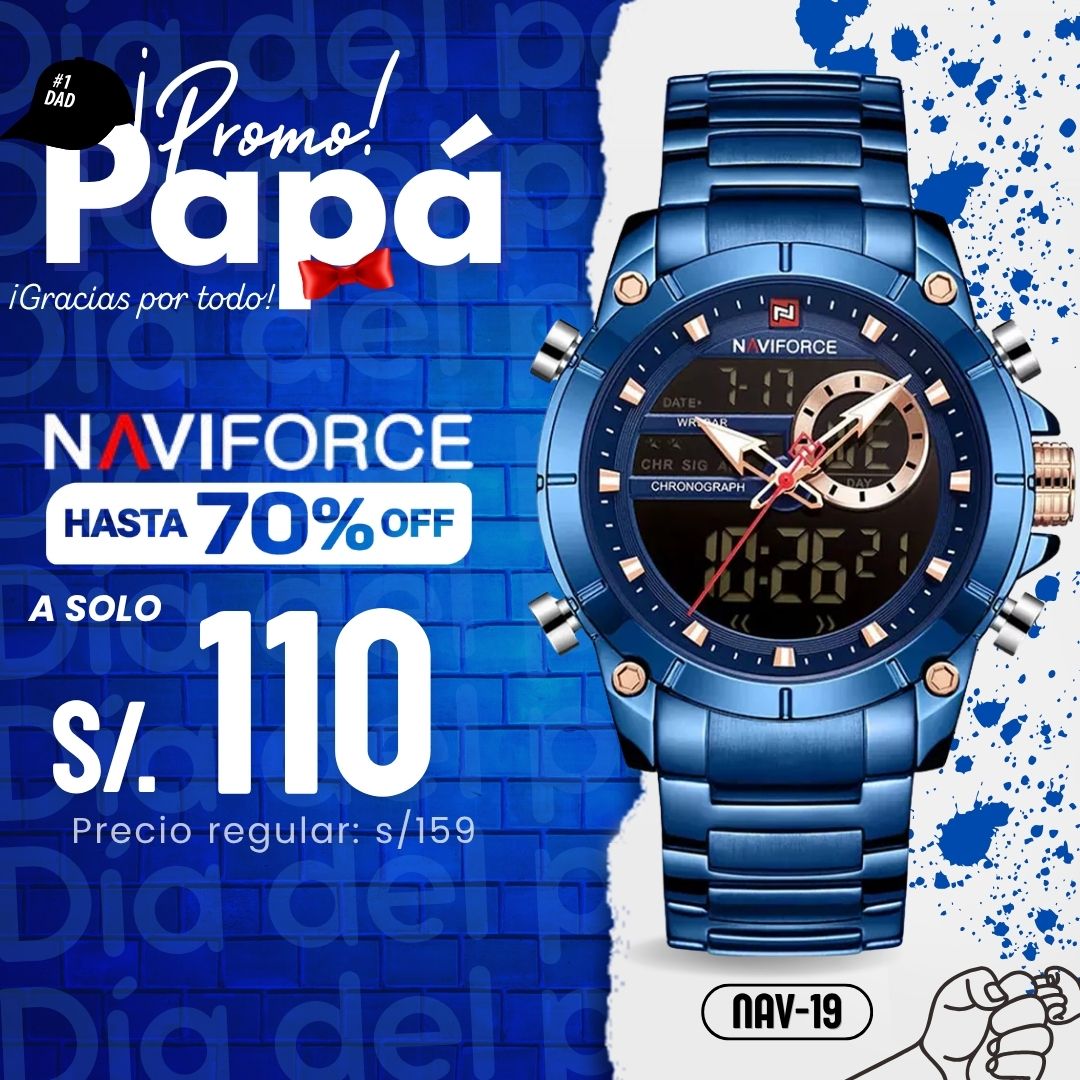 Reloj Naviforce NAV-19 Hombre Acero Azul