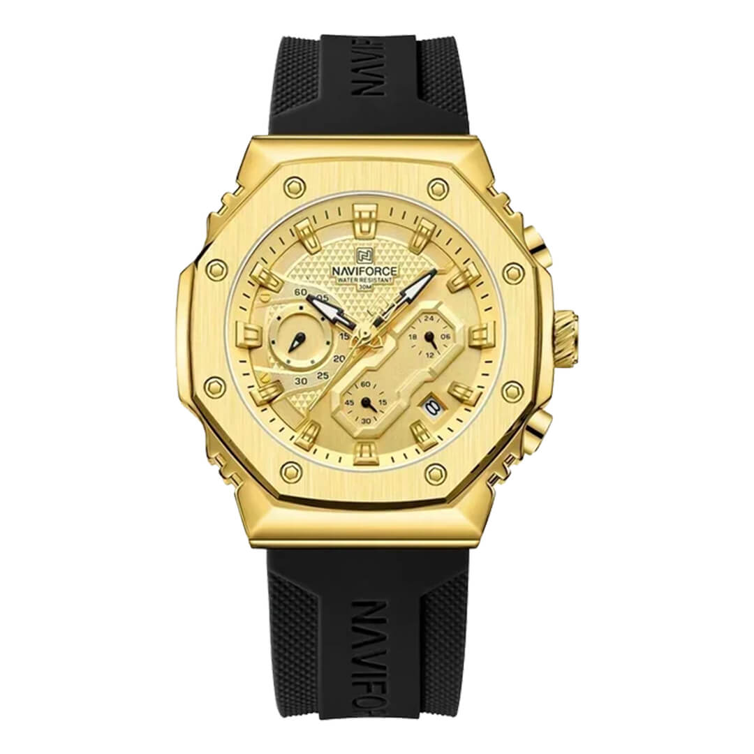 Reloj Naviforce Hombre Deportivo Dorado | NAV-126