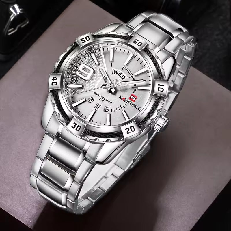 Reloj Naviforce Hombre Acero Plateado | NAV-127