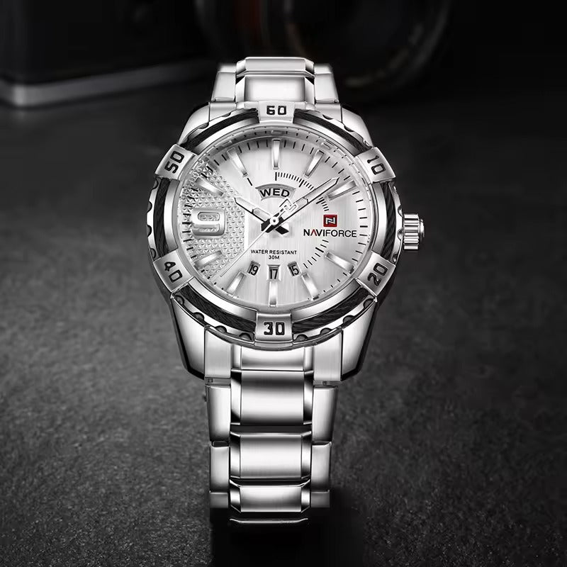 Reloj Naviforce NAV-127 Hombre Acero Plateado