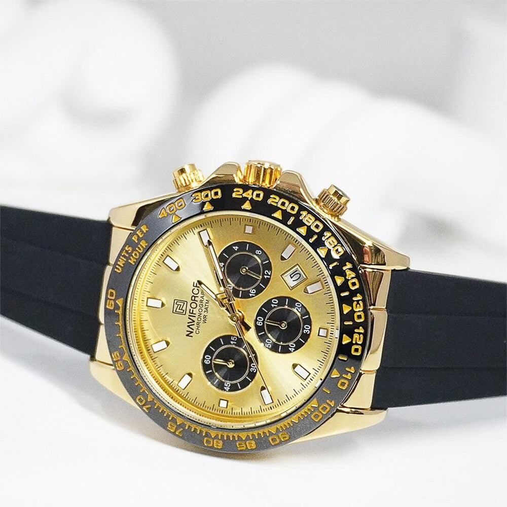 Reloj Naviforce NAV-137 Hombre Negro y Dorado