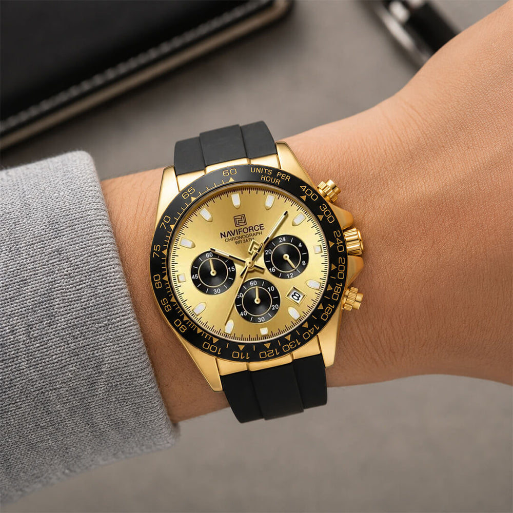 Reloj Naviforce NAV-137 Hombre Negro y Dorado