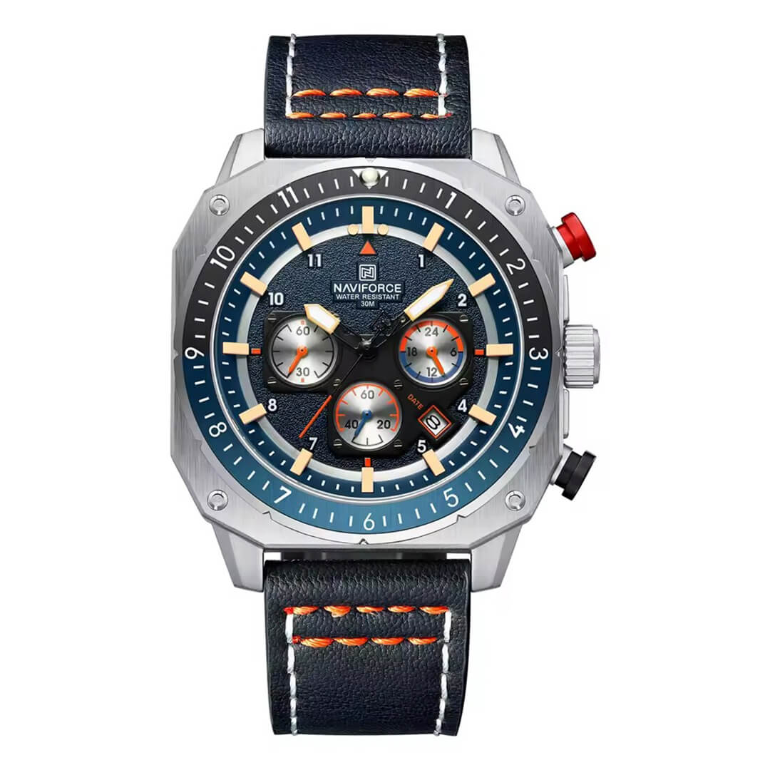 Reloj Naviforce Hombre Cuero Azul Marino | NAV-140