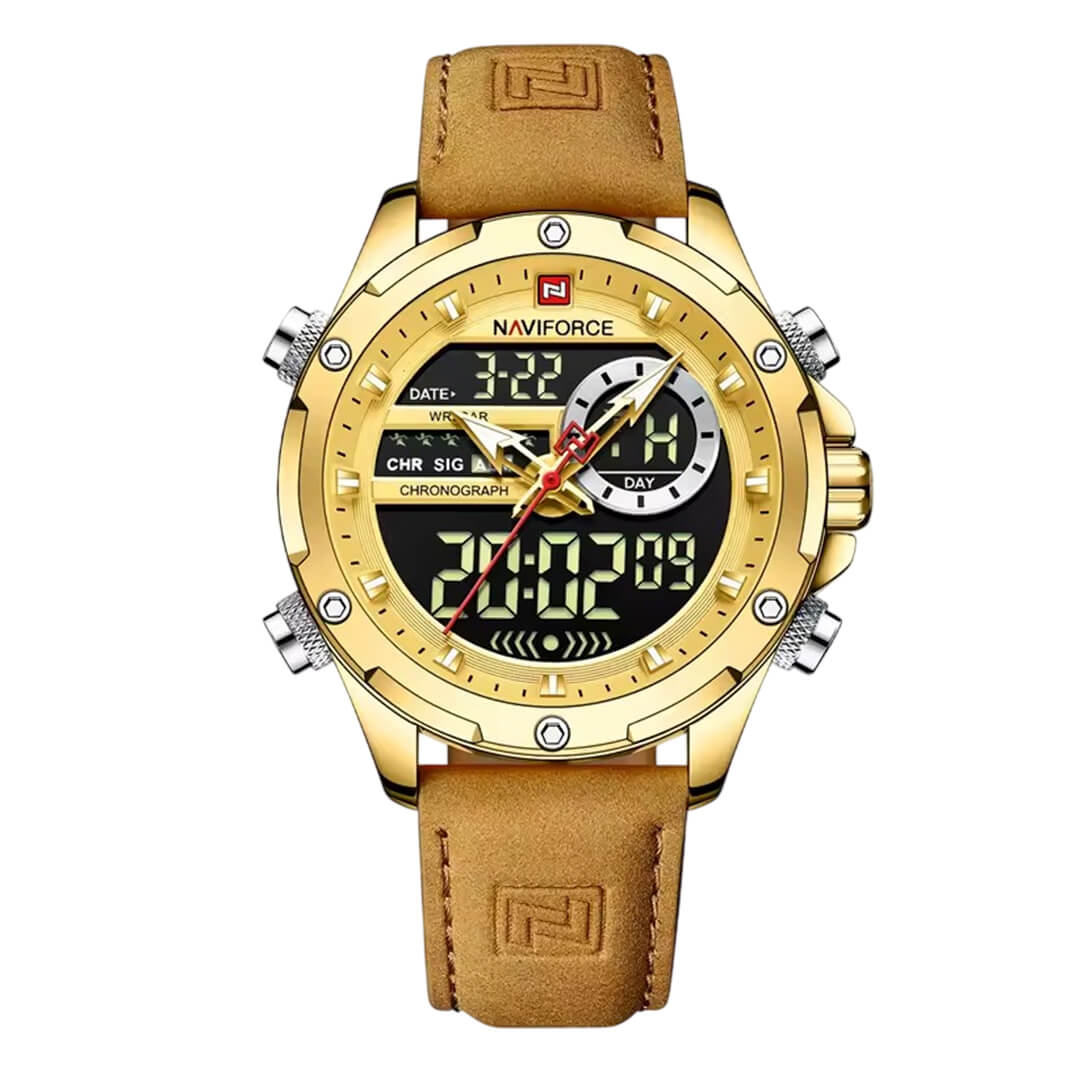 Reloj Naviforce Hombre Cuero Camel | NAV-143