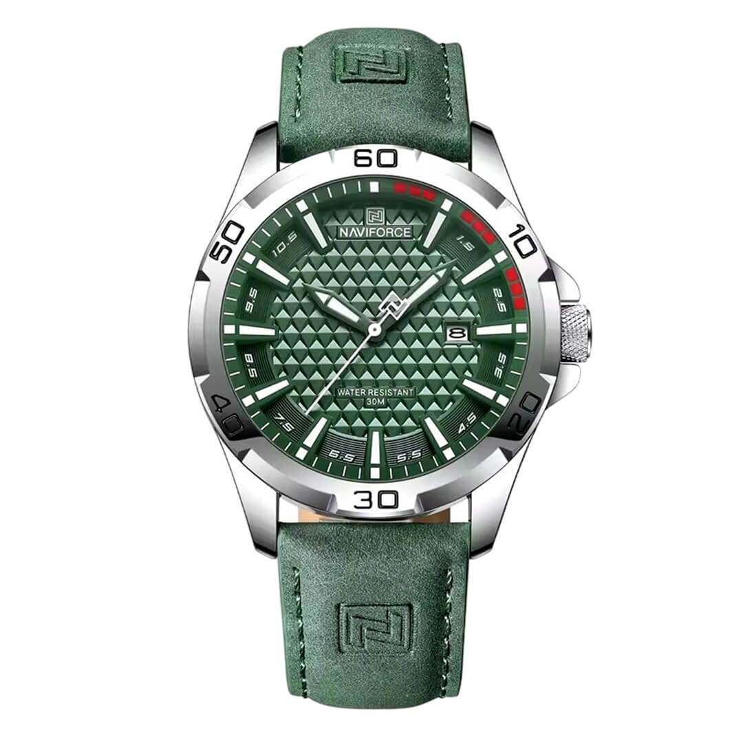 Reloj Naviforce Hombre Cuero Verde | NAV-146