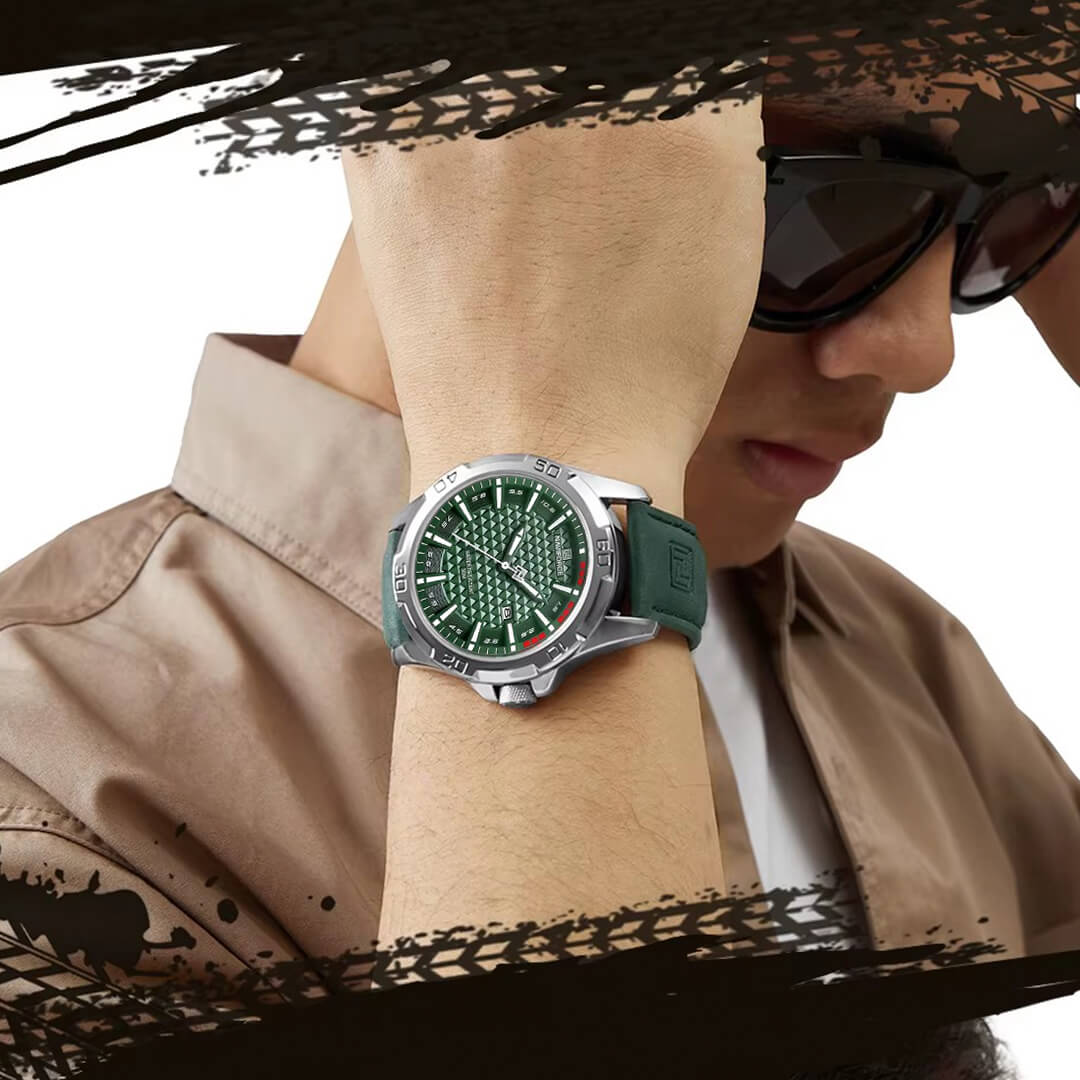 Reloj Naviforce Hombre Cuero Verde | NAV-146