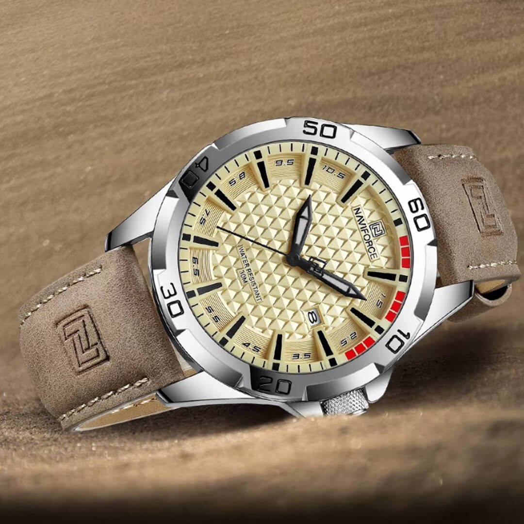 Reloj Naviforce Hombre Cuero Camel | NAV-147