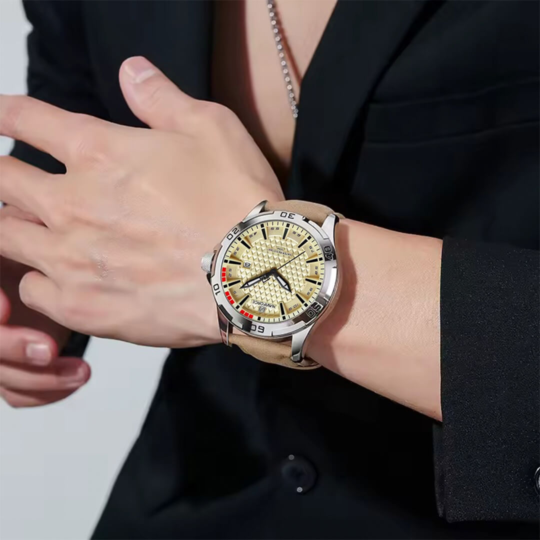 Reloj Naviforce Hombre Cuero Camel | NAV-147