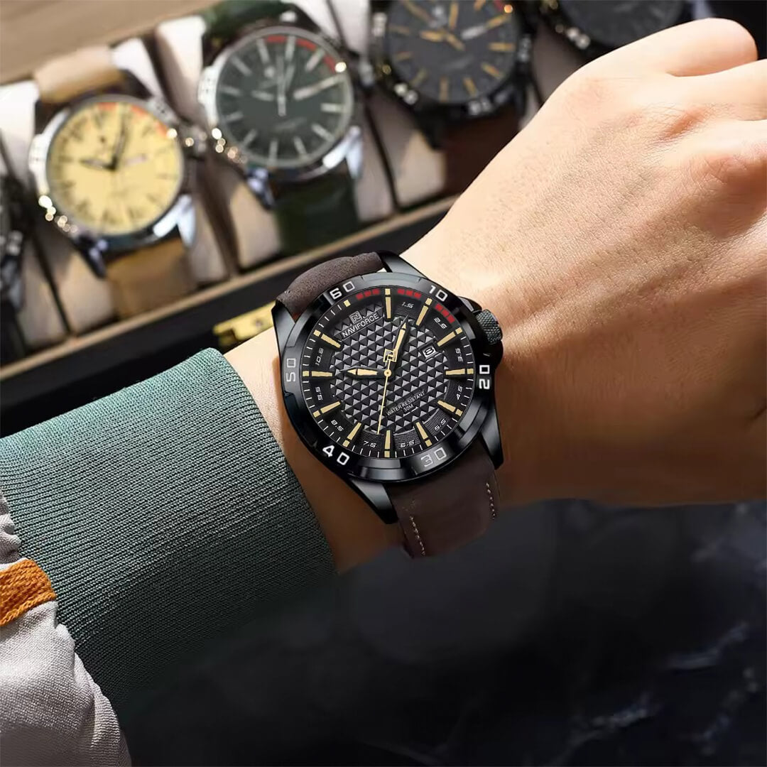 Reloj Naviforce Hombre Cuero Marrón | NAV-148