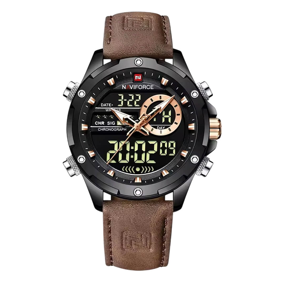 Reloj Naviforce Hombre Cuero Marrón | NAV-151