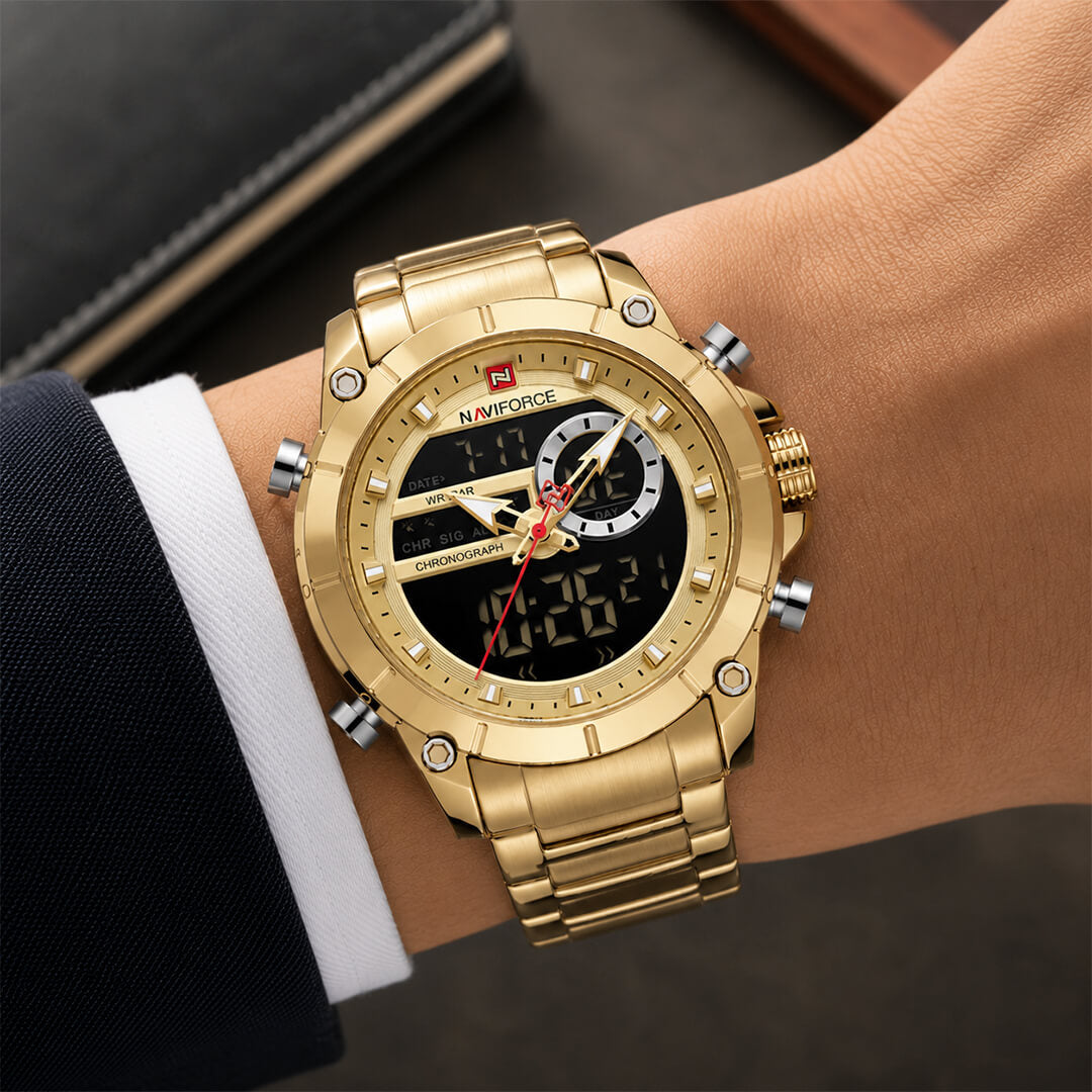 Reloj Naviforce NAV-17 Hombre Acero Dorado