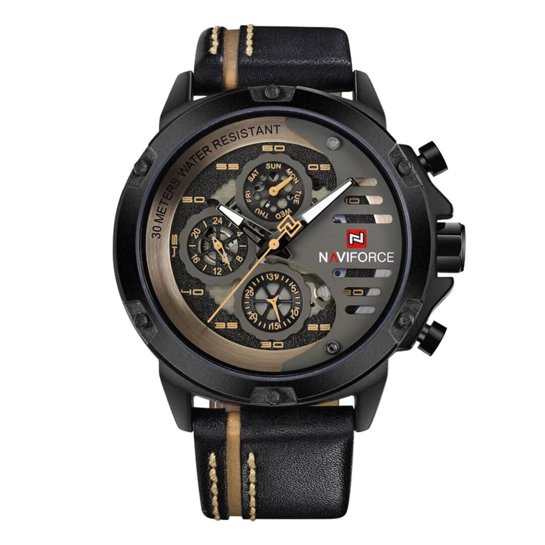 Reloj Naviforce NAV-39 Hombre Cuero Negro