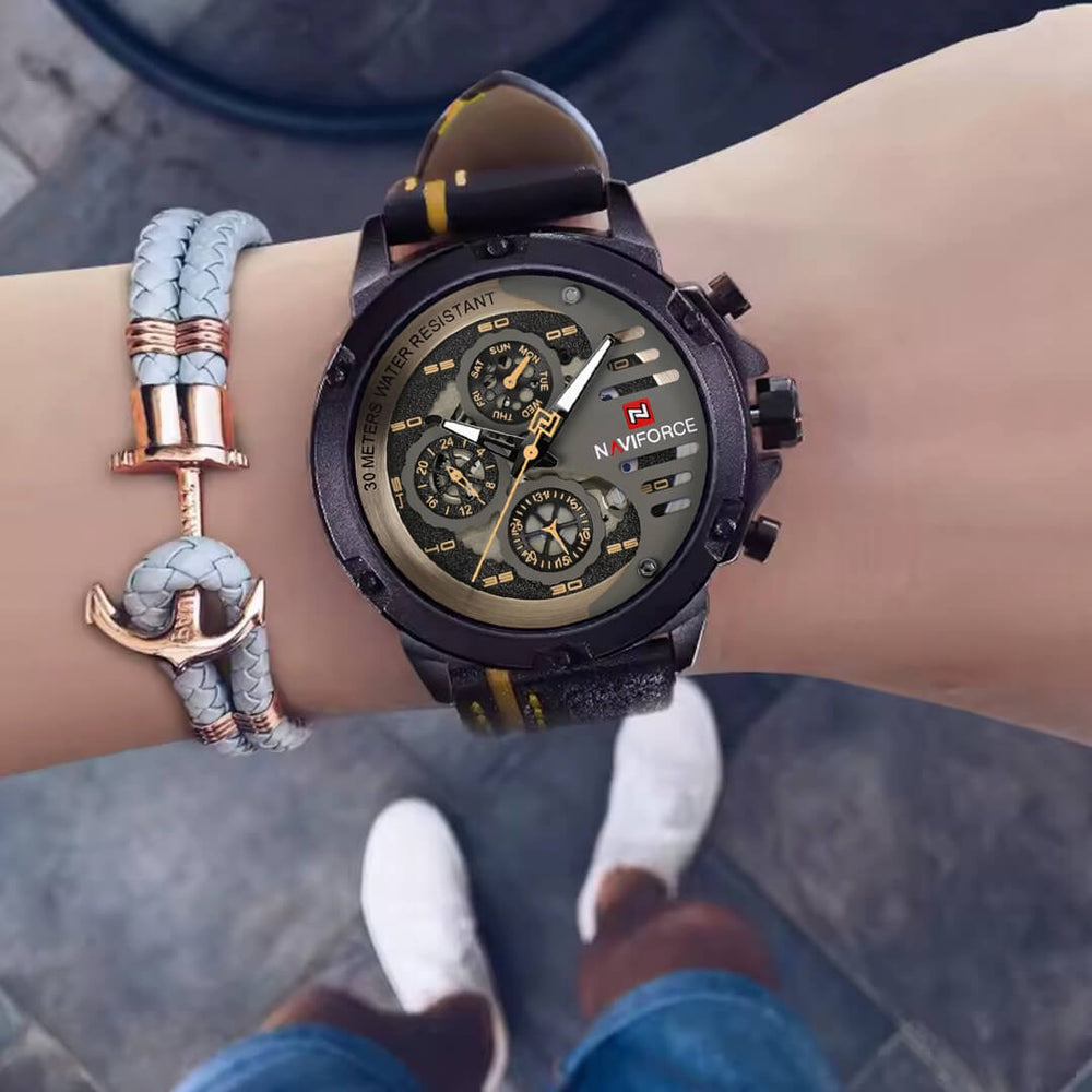 Reloj Naviforce NAV-39 Hombre Cuero Negro
