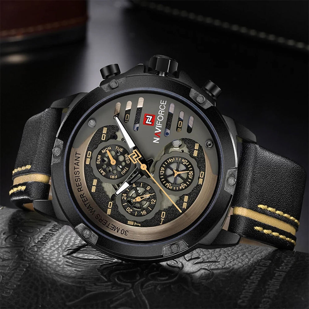 Reloj Naviforce NAV-39 Hombre Cuero Negro