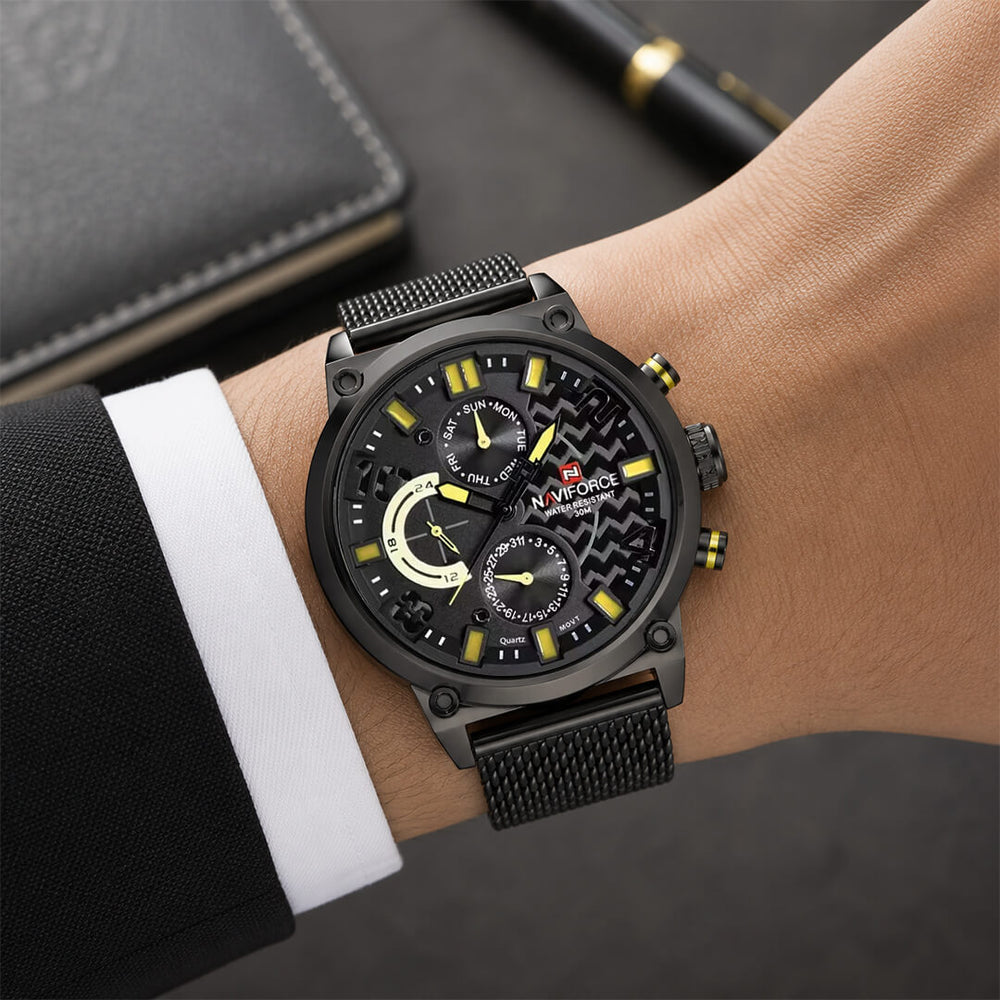 Reloj Naviforce NAV-7 Hombre Acero Negro
