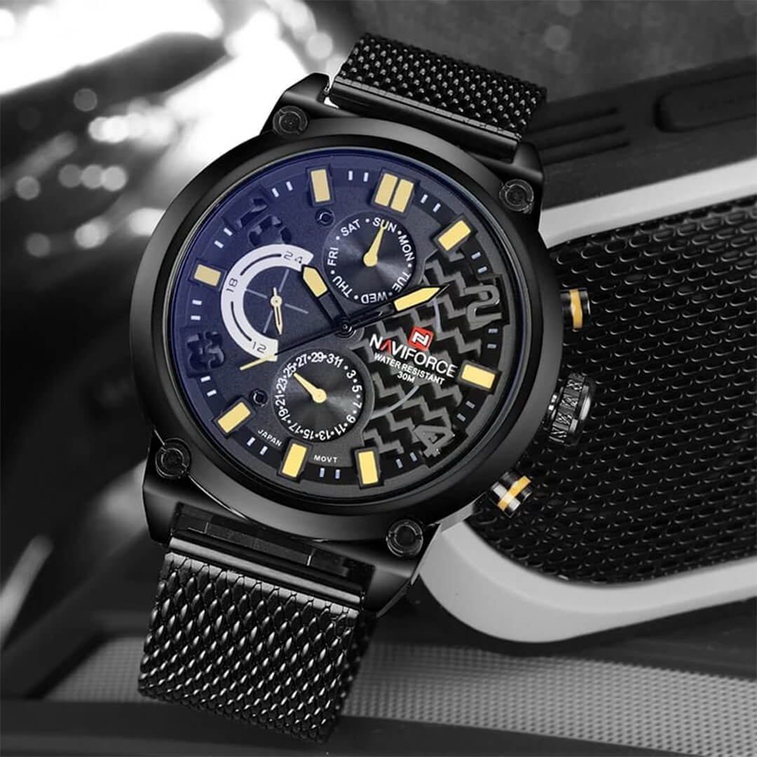 Reloj Naviforce NAV-7 Hombre Acero Negro