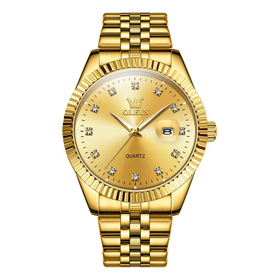 Reloj Olevs OLV-10 Hombre Acero Dorado