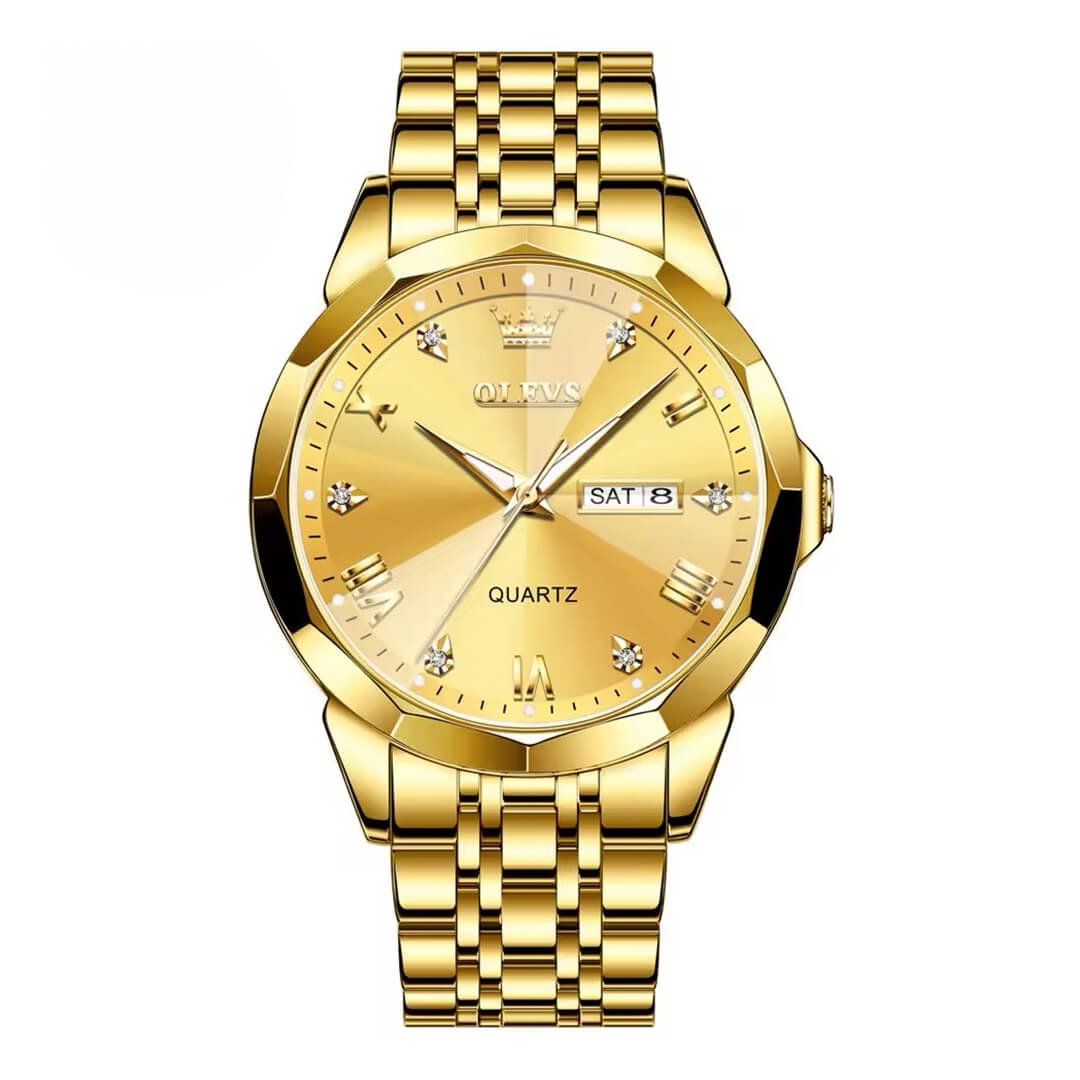 Reloj Olevs OLV-3 Hombre Acero Dorado