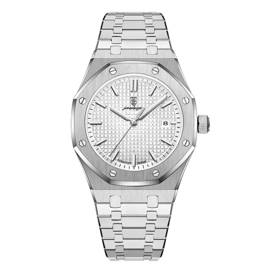 Reloj Poedagar Hombre Acero Blanco | POE-42