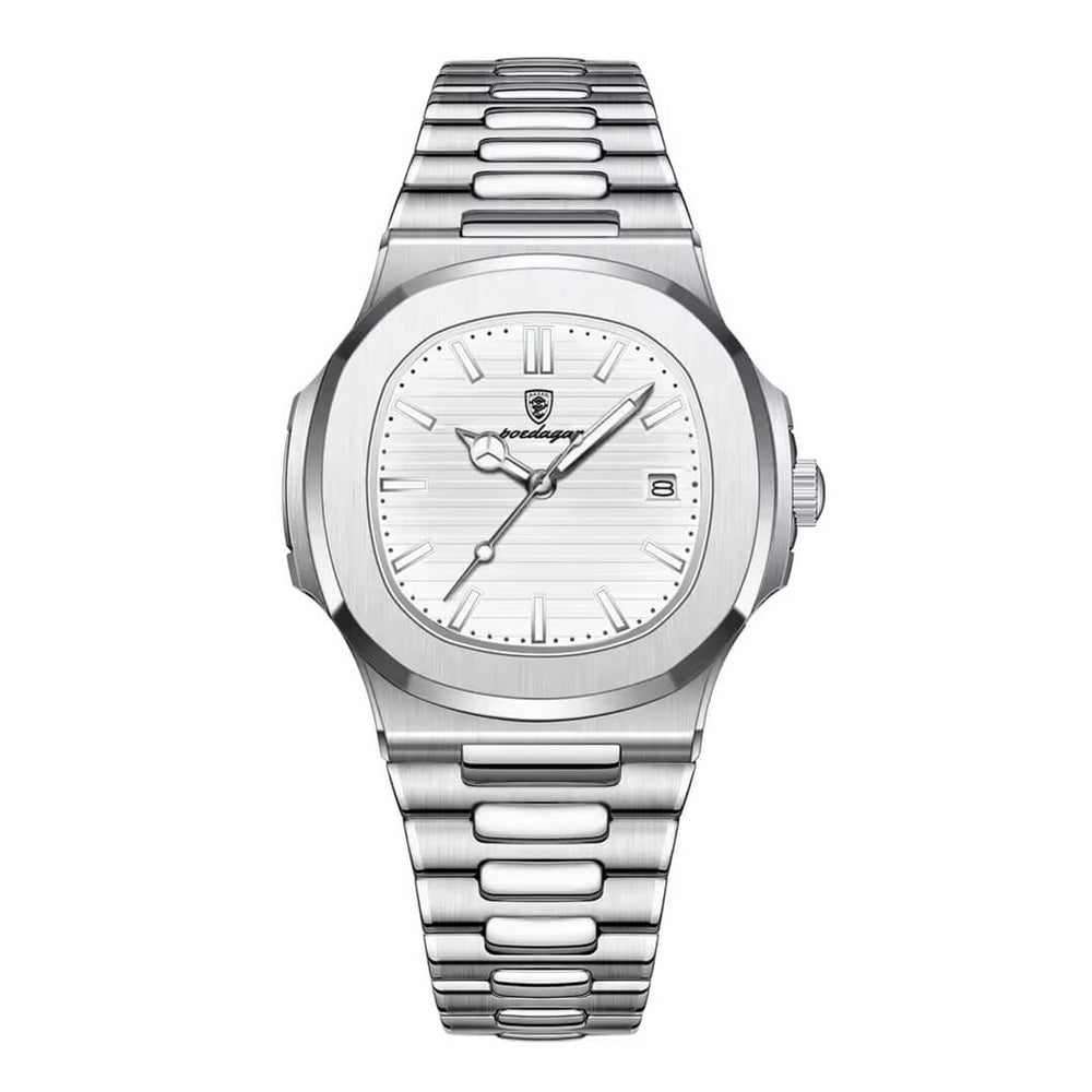 Reloj Poedagar POE-9 Hombre Acero Plateado
