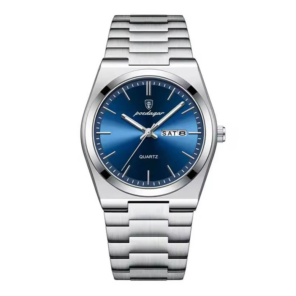 Reloj Poedagar POE-11 Hombre Acero Plateado