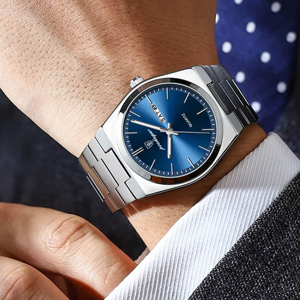 Reloj Poedagar POE-11 Hombre Acero Plateado