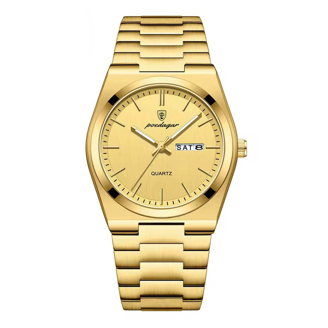 Reloj Poedagar Hombre Acero Dorado | POE-12