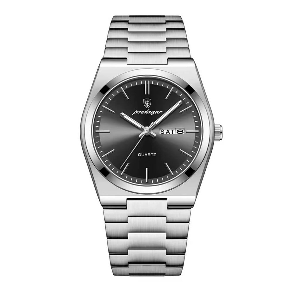 Reloj Poedagar POE-14 Hombre Acero Plateado