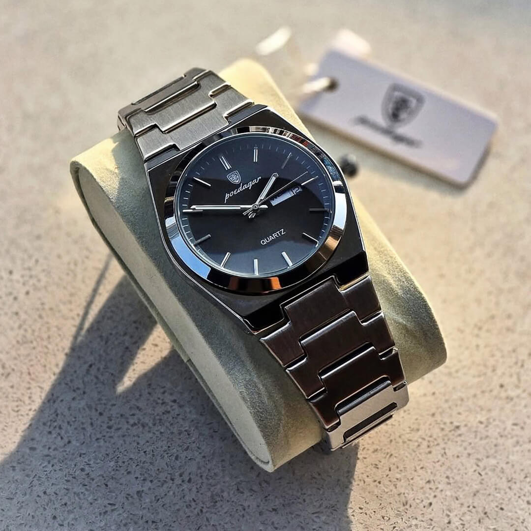 Reloj Poedagar POE-14 Hombre Acero Plateado
