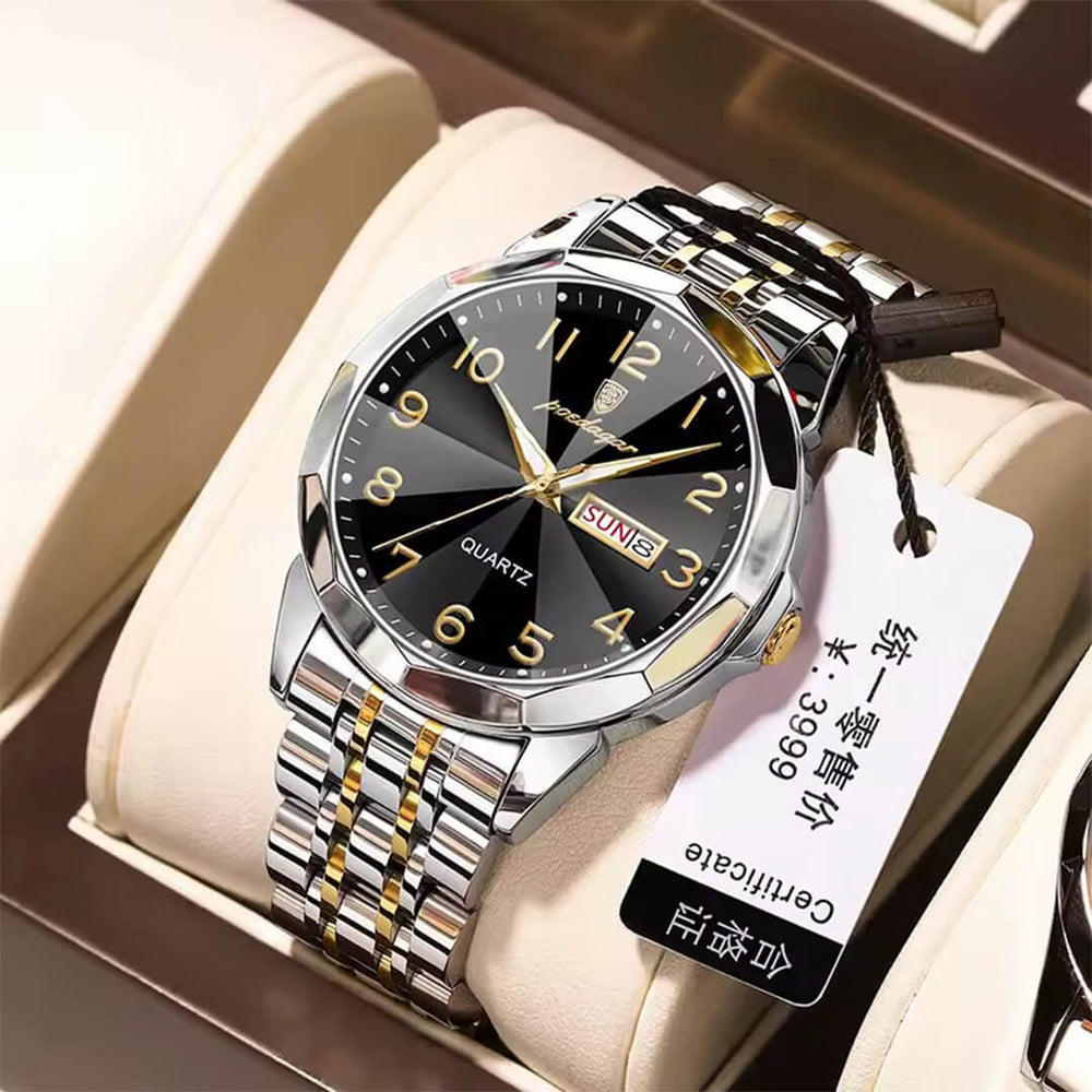 Reloj Poedagar POE-1 Hombre Acero Plateado