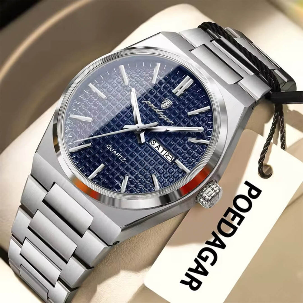 Reloj Poedagar POE-20 Tiffany Hombre Acero Azul Marino