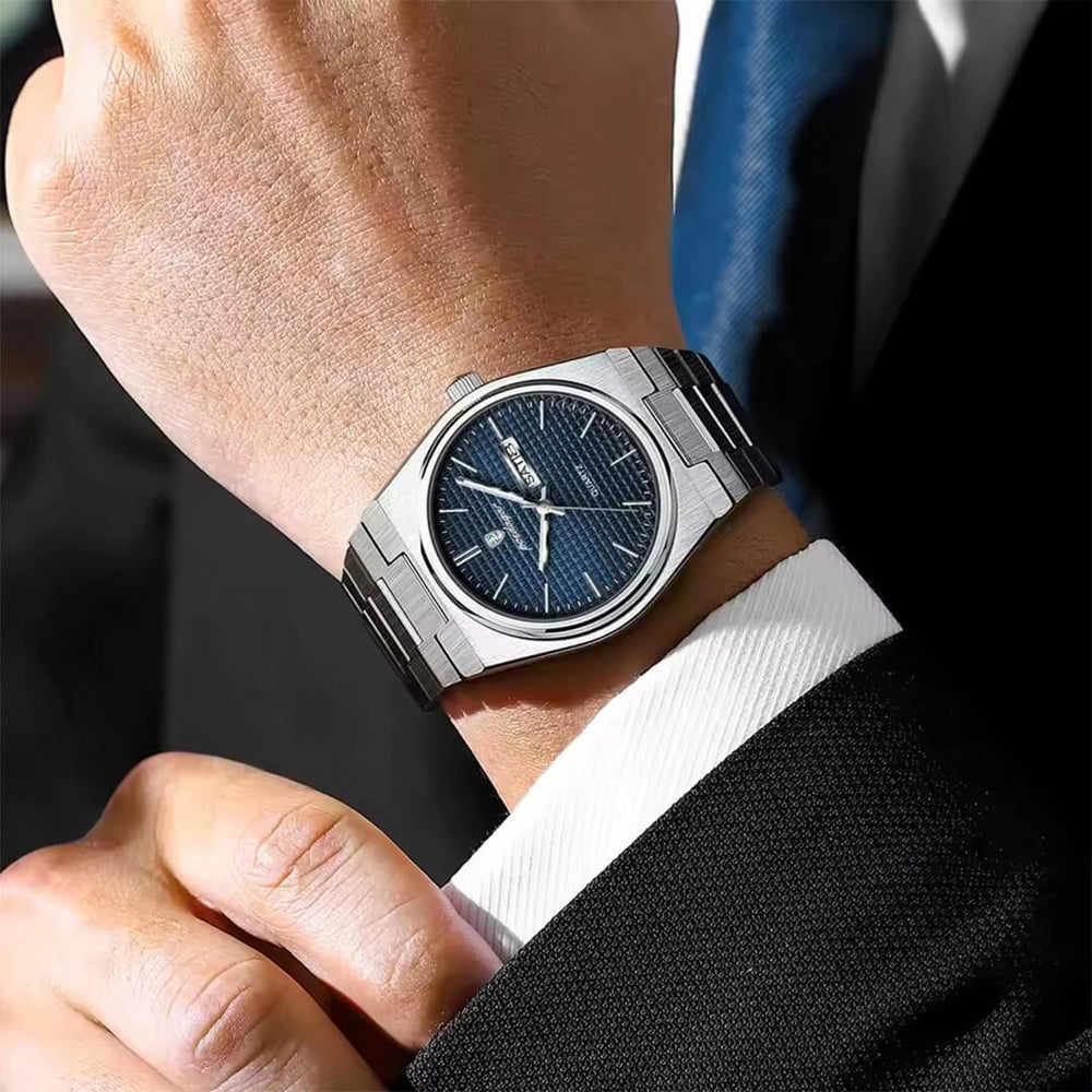 Reloj Poedagar POE-20 Tiffany Hombre Acero Azul Marino