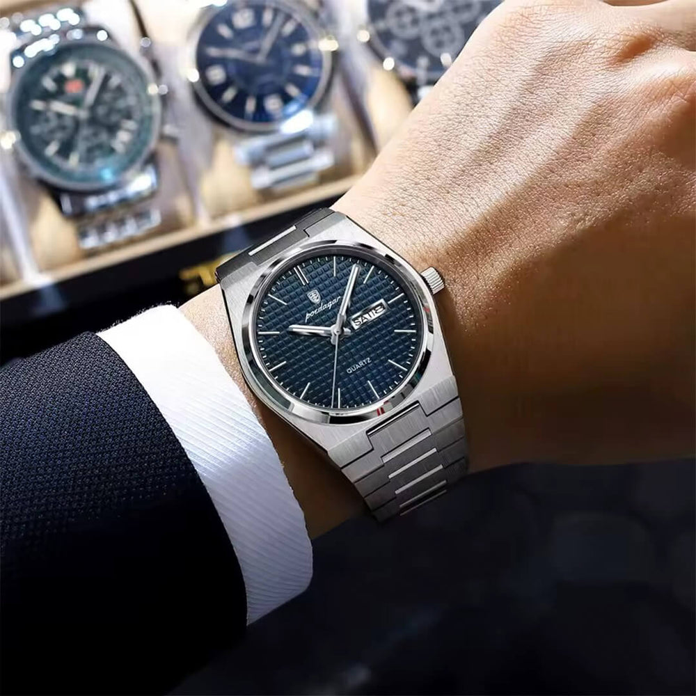 Reloj Poedagar POE-20 Tiffany Hombre Acero Azul Marino