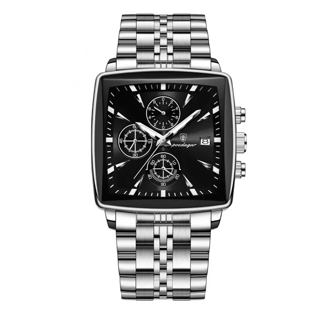 Reloj Poedagar POE-22 Hombre Acero Plateado