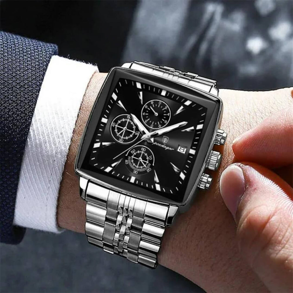 Reloj Poedagar POE-22 Hombre Acero Plateado